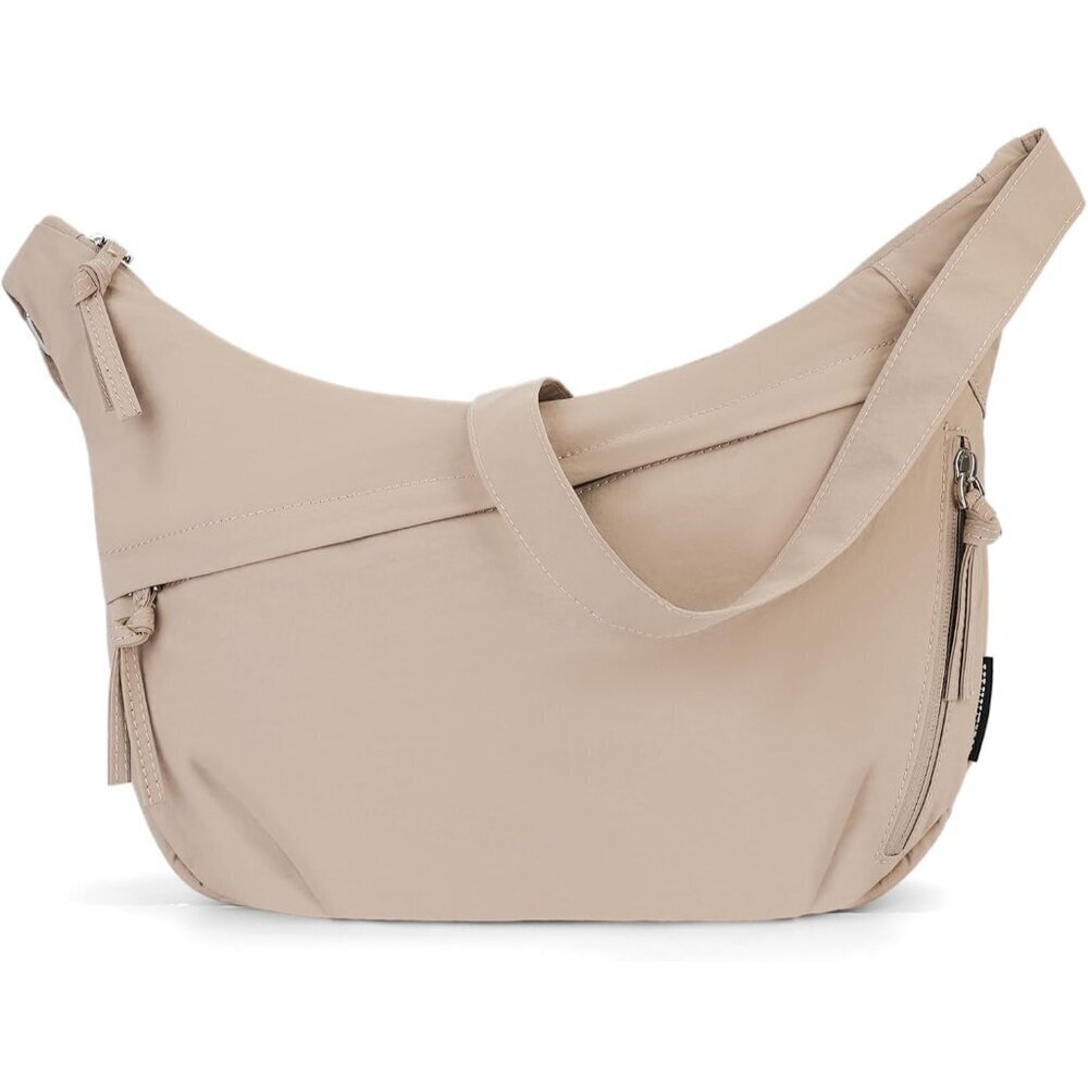Polyester Crescent Crossbody Bag Women Shoulder Tote Purse for Travel Outdoor